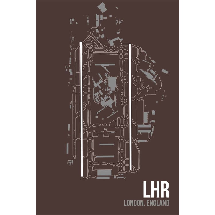 Diagram of London Heathrow airport